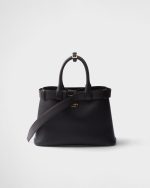 Prada Buckle Small Leather Handbag With Belt